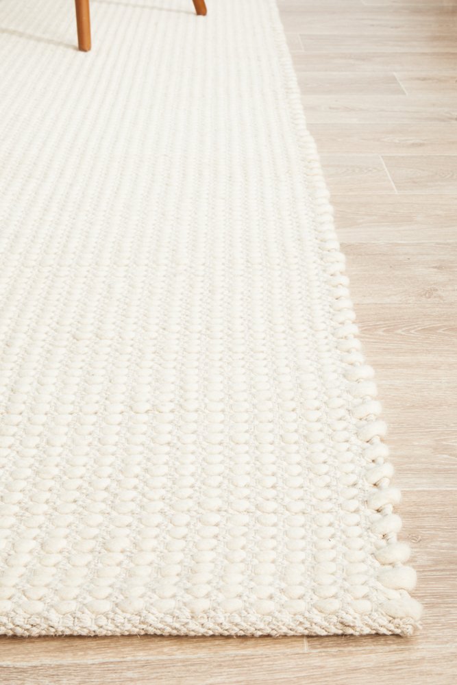 Carlos Felted Wool Rug White Natural
