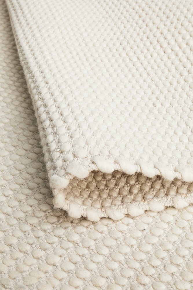 Carlos Felted Wool Rug White Natural