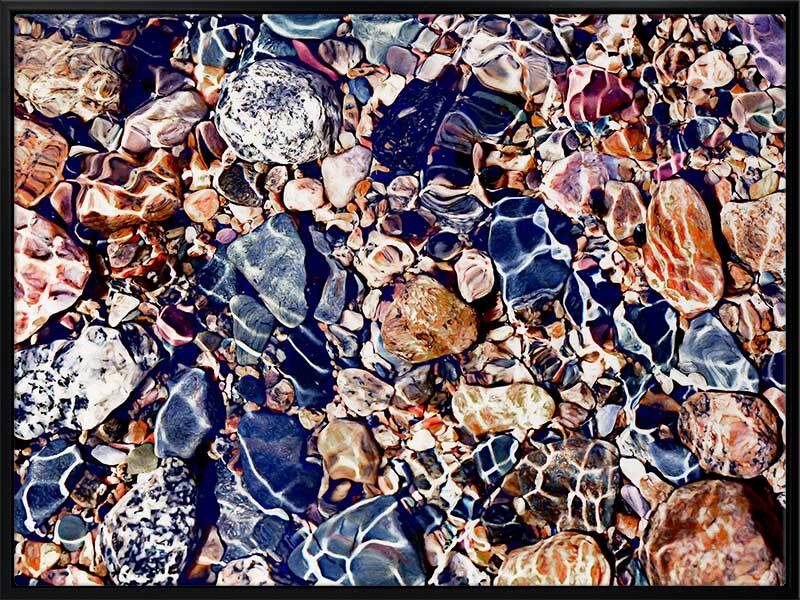 River Pebbles Canvas Art Print