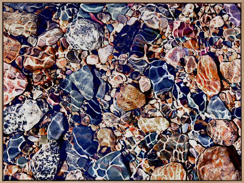 River Pebbles Canvas Art Print