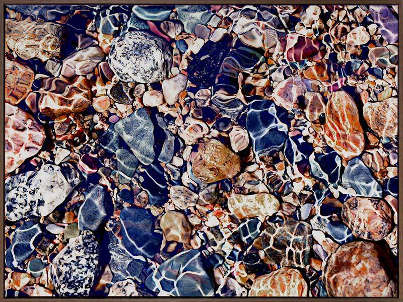River Pebbles Canvas Art Print