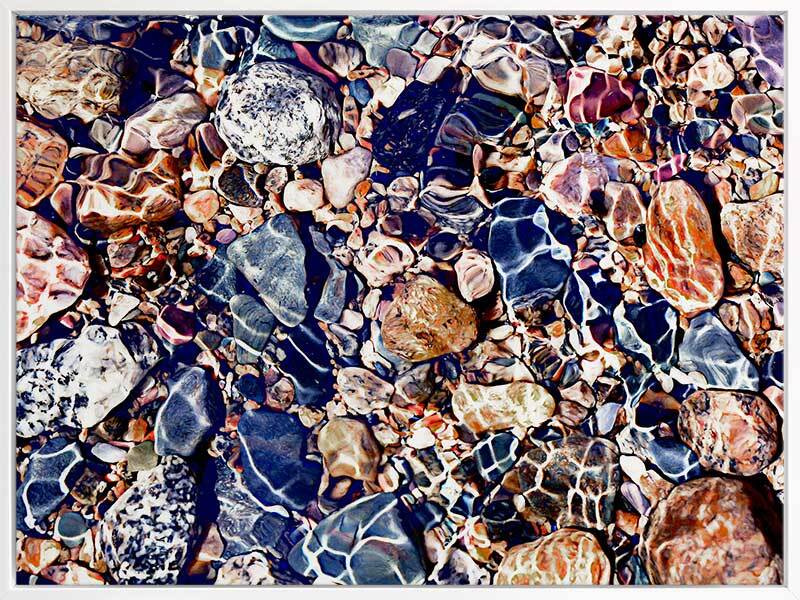 River Pebbles Canvas Art Print