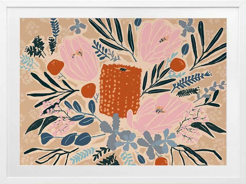 Floral Framed Art Print