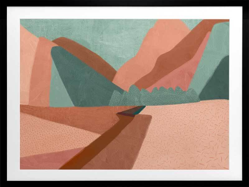 Mountains Framed Art Print