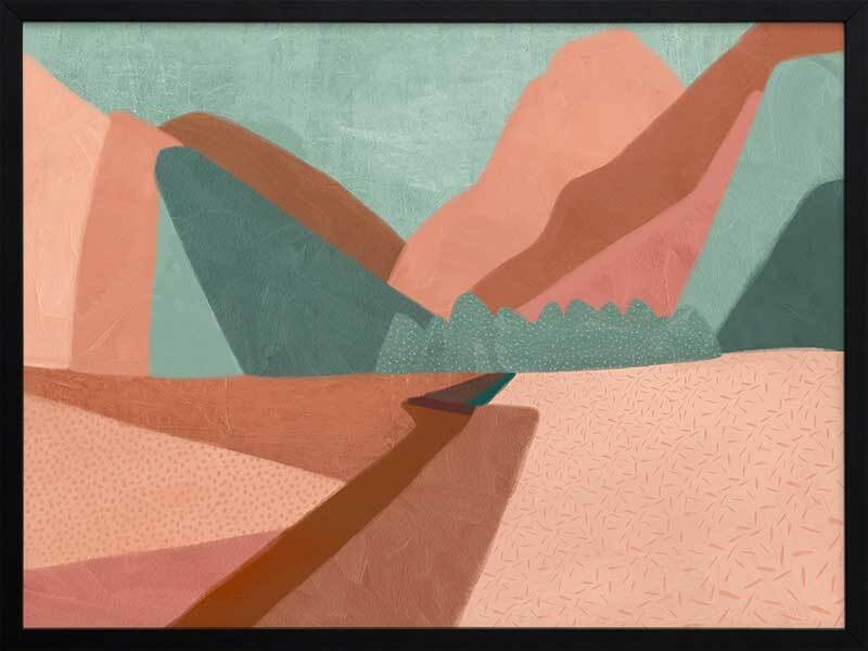 Mountains Framed Art Print