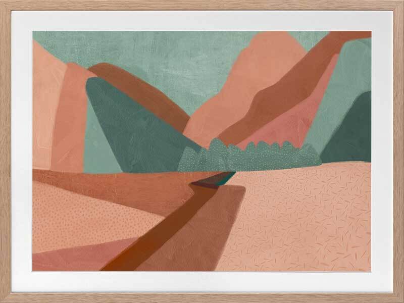 Mountains Framed Art Print
