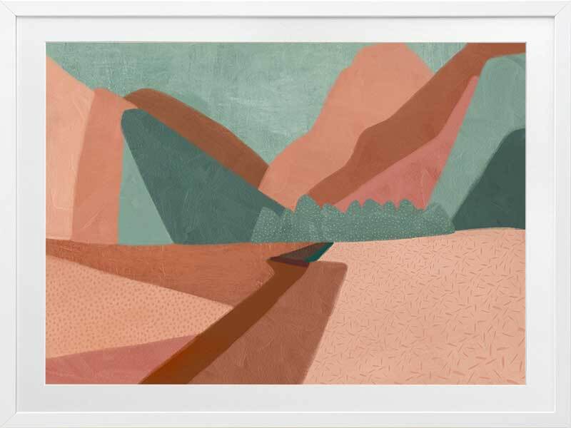 Mountains Framed Art Print
