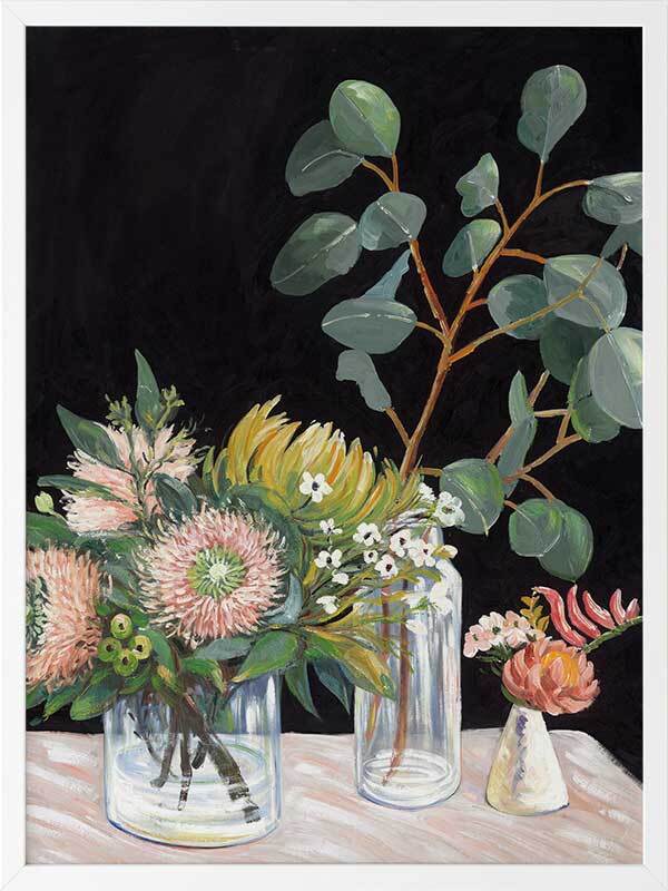 Pastel Flower Framed Art Print