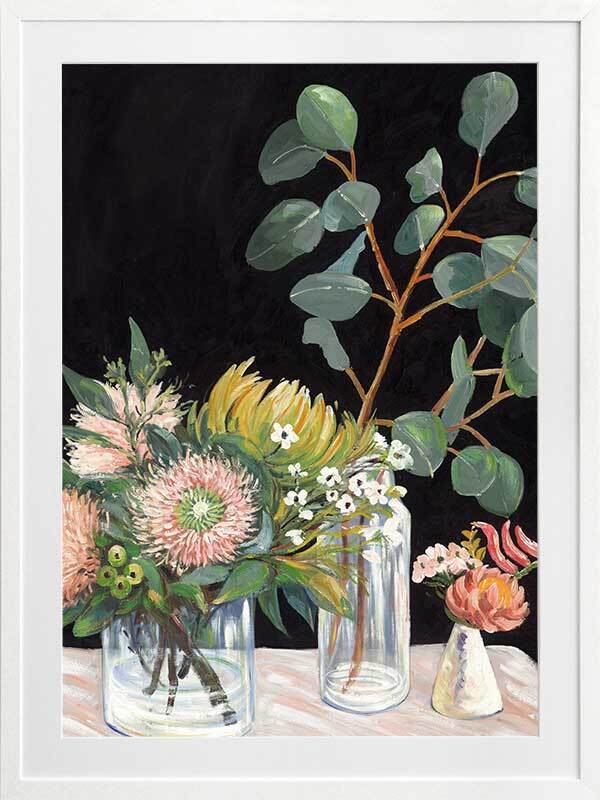 Pastel Flower Framed Art Print