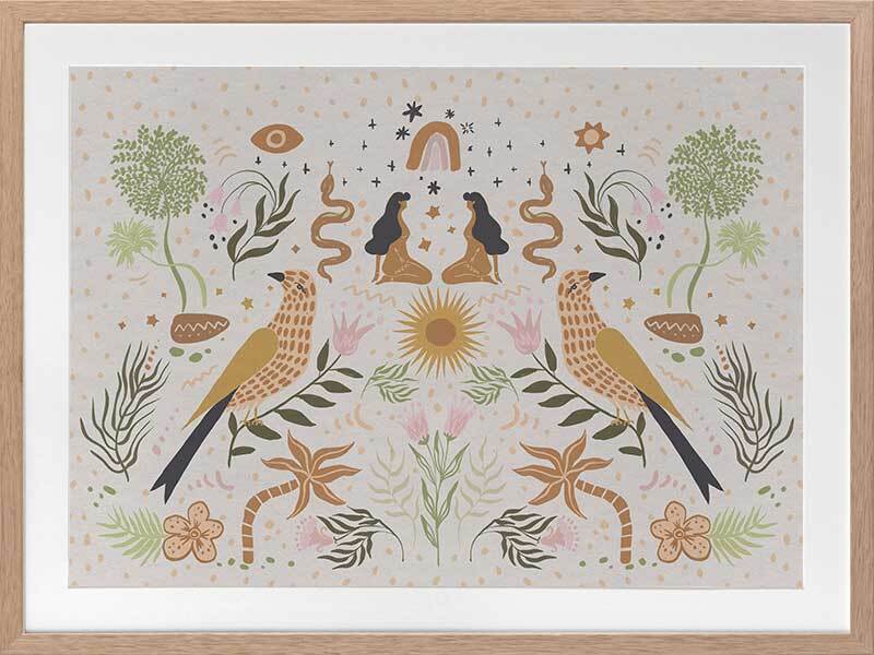 Bohemian Songbirds Framed Art Print