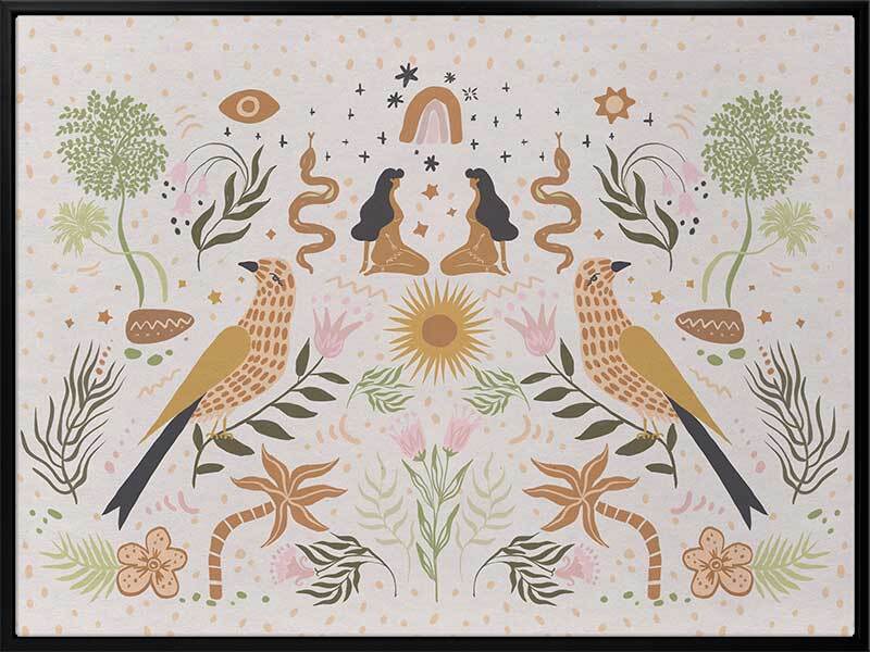 Bohemian Songbirds Canvas Art Print