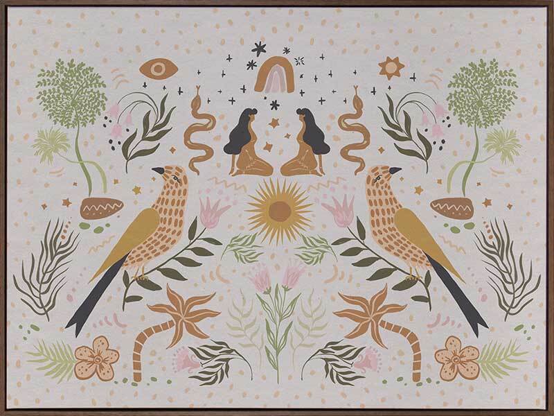 Bohemian Songbirds Canvas Art Print