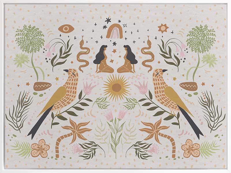 Bohemian Songbirds Canvas Art Print