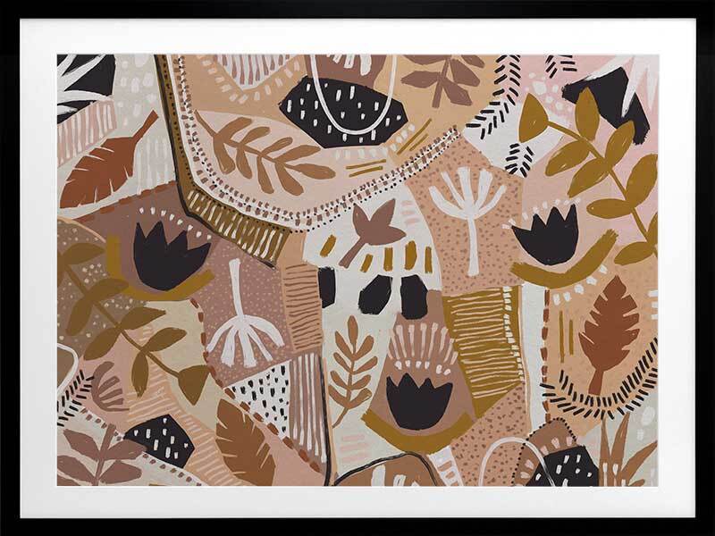 Earthy Patch Framed Art Print