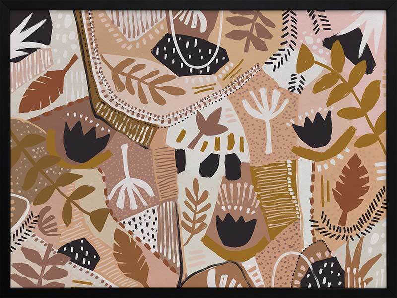 Earthy Patch Framed Art Print