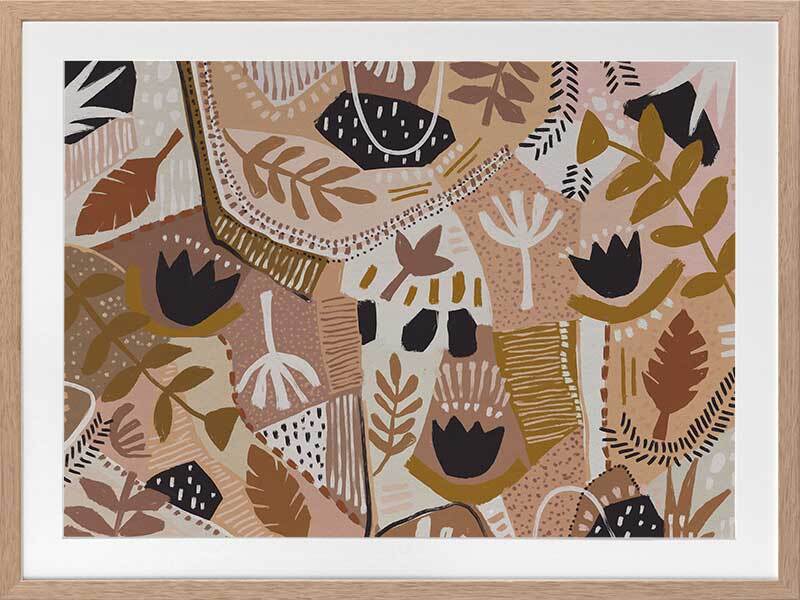 Earthy Patch Framed Art Print