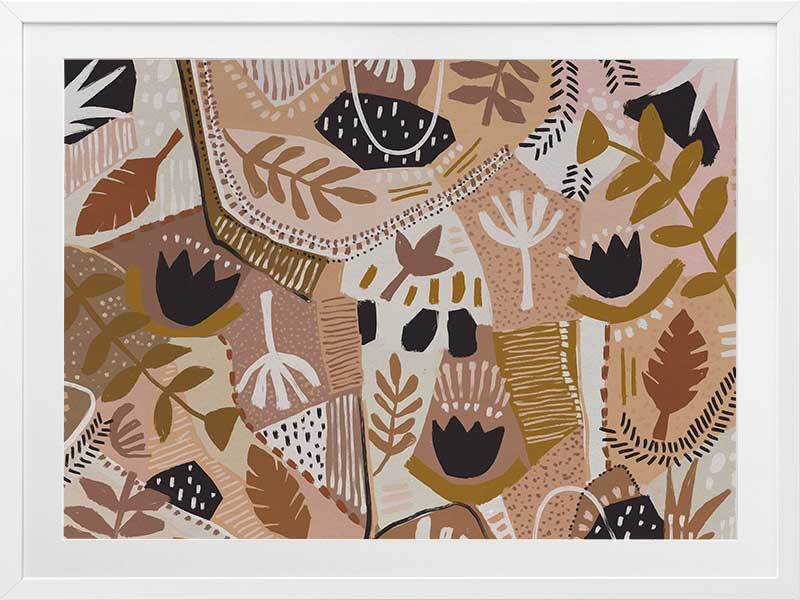 Earthy Patch Framed Art Print