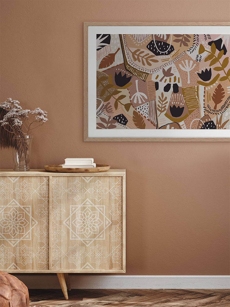 Earthy Patch Framed Art Print