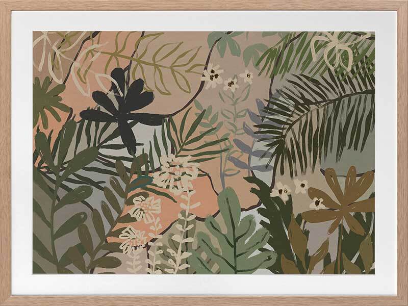 Forest Leaves Framed Art Print