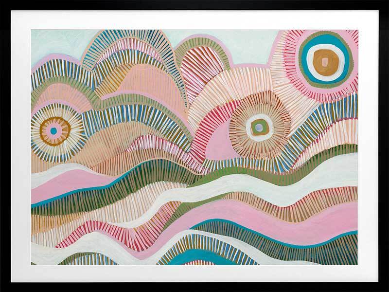 Abstract Waves Framed Art Print