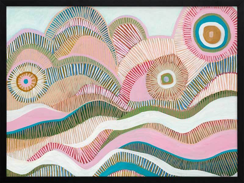 Abstract Waves Framed Art Print