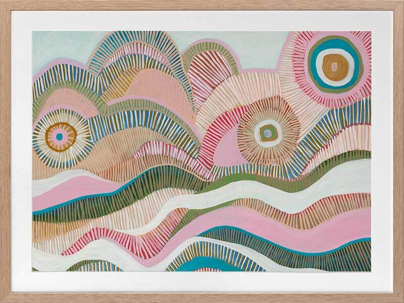 Abstract Waves Framed Art Print