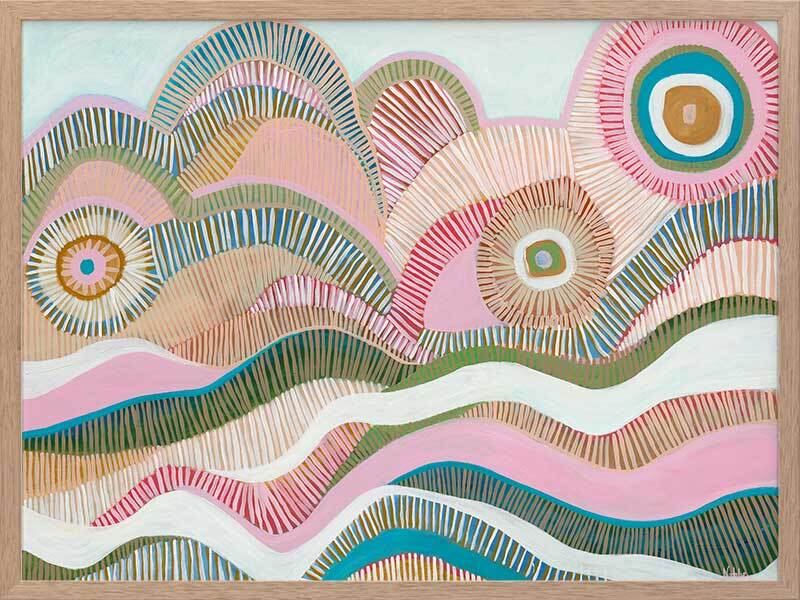 Abstract Waves Framed Art Print