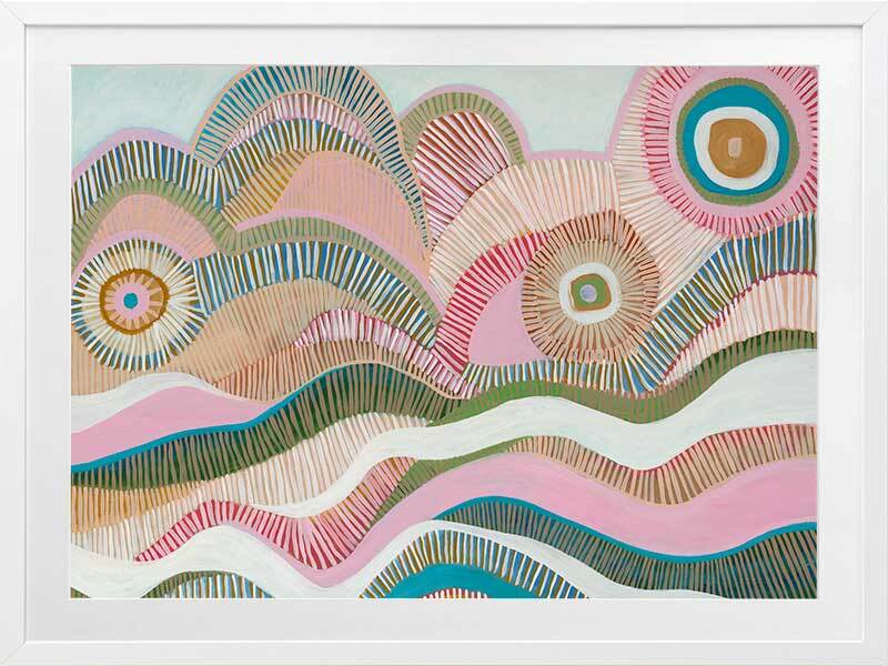 Abstract Waves Framed Art Print