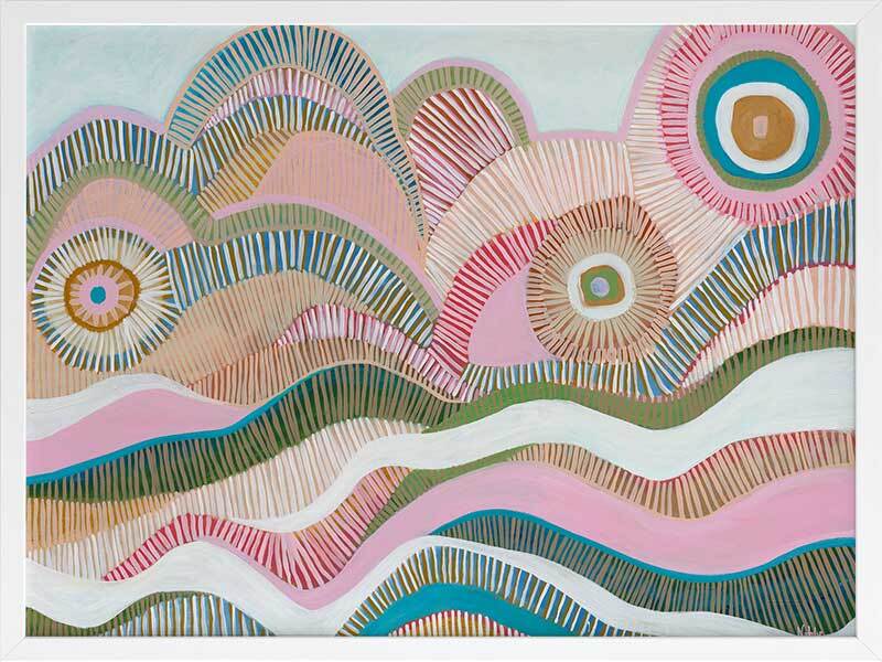 Abstract Waves Framed Art Print