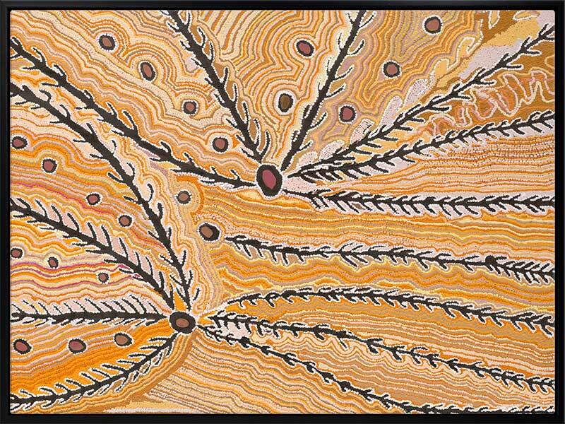 Wakirlpirri Jukurrpa Ochre Canvas Art Print
