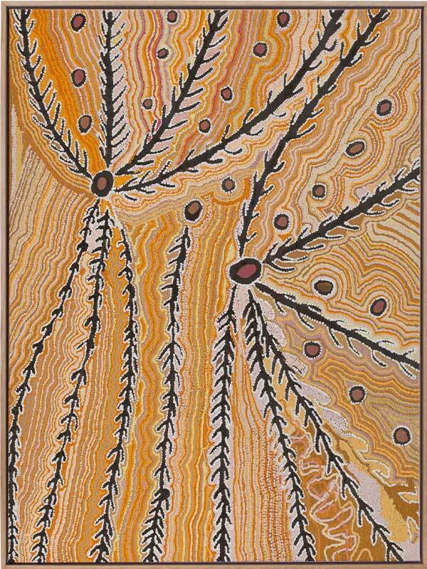 Wakirlpirri Jukurrpa Ochre Canvas Art Print