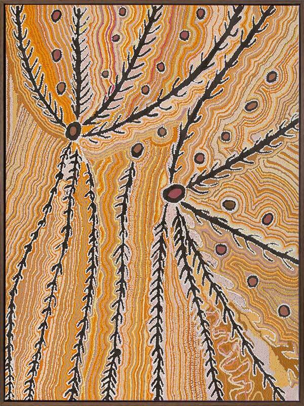Wakirlpirri Jukurrpa Ochre Canvas Art Print