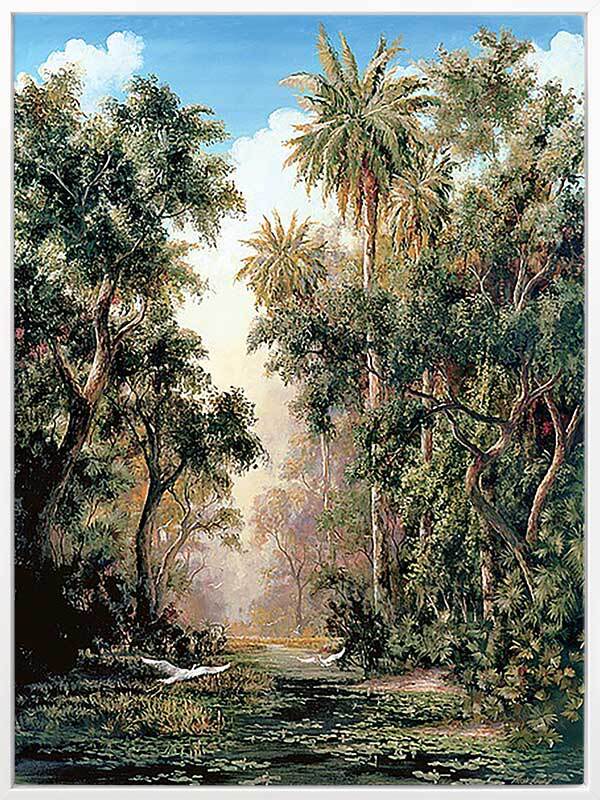 Tropical Lake Canvas Art Print