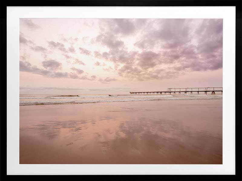 Peach Sunrise Framed Art Print