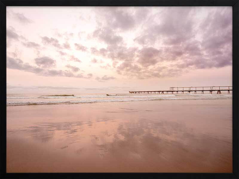 Peach Sunrise Framed Art Print