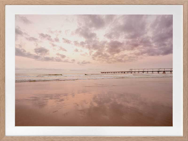 Peach Sunrise Framed Art Print
