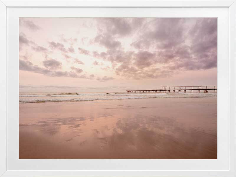 Peach Sunrise Framed Art Print