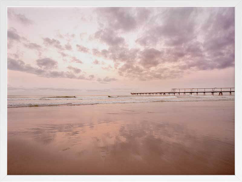 Peach Sunrise Framed Art Print