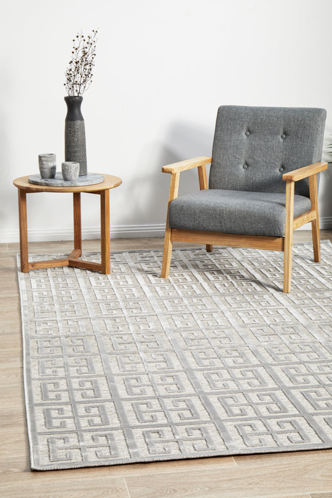 Mid-century Modern Zara Silver Rug