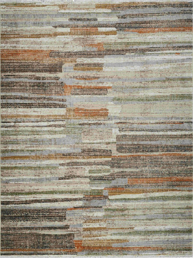 Abstract Linear Tassel Rug