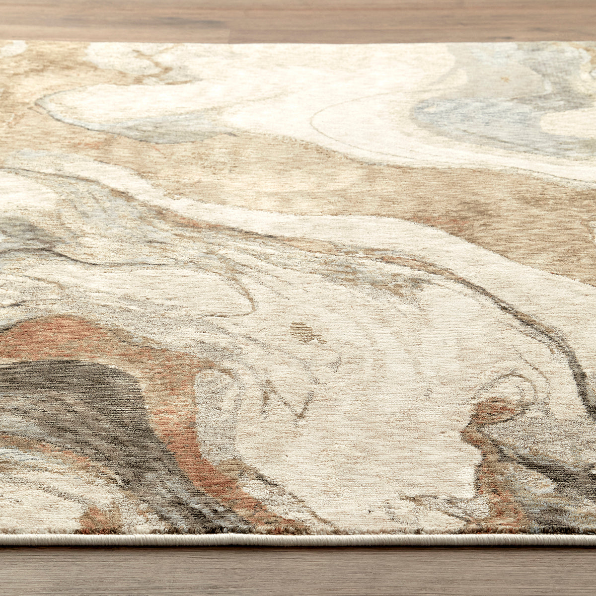 Travertine Flow Marble Abstract Rug