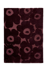Marimekko Bloom Burgundy Floral Wool Rug