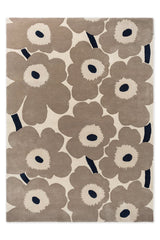Marimekko Unikko Fawn Beige Floral Wool Rug