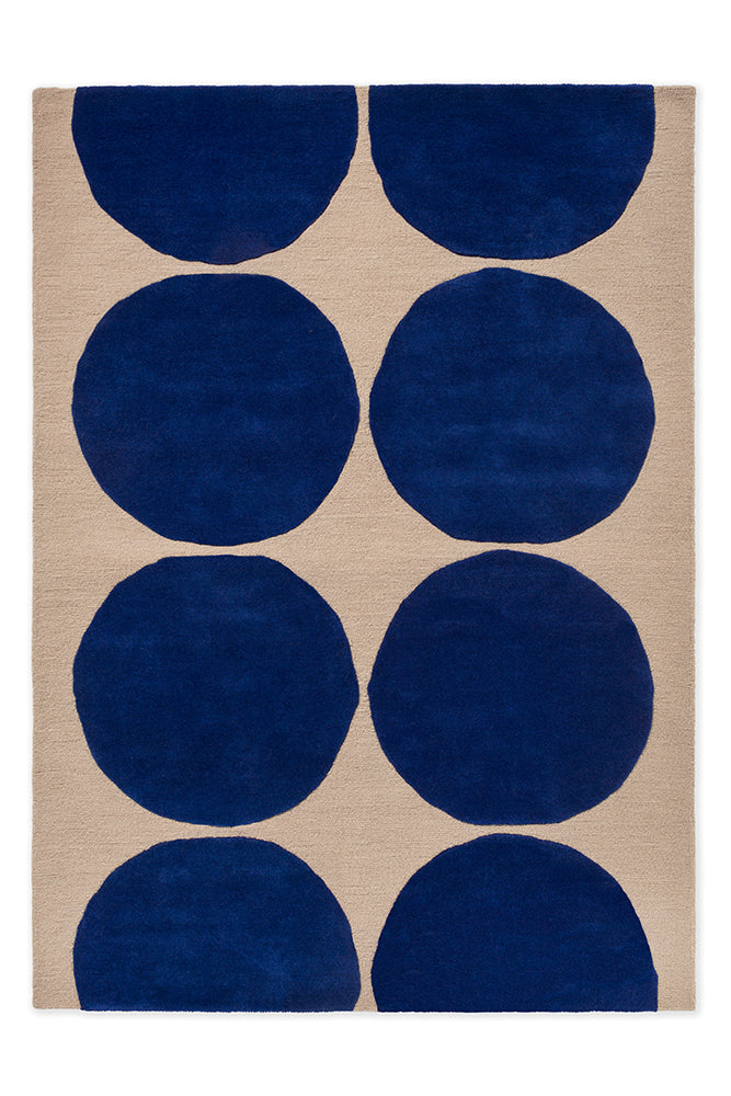 Marimekko Isot Kivet Cobalt Blue Wool Rug