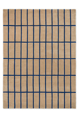 Marimekko Cobalt Blue Grid Wool Rug