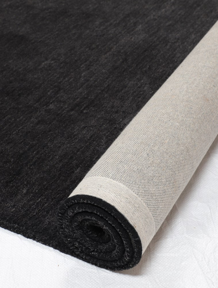 Black Wool Rug