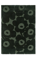 Marimekko Bloom Olive Green Wool Rug