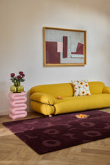 Marimekko Bloom Burgundy Floral Wool Rug