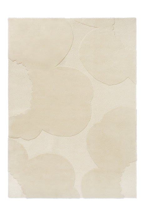 Marimekko Iso Unikko Ivory Floral Wool Rug with oversized Unikko flower design