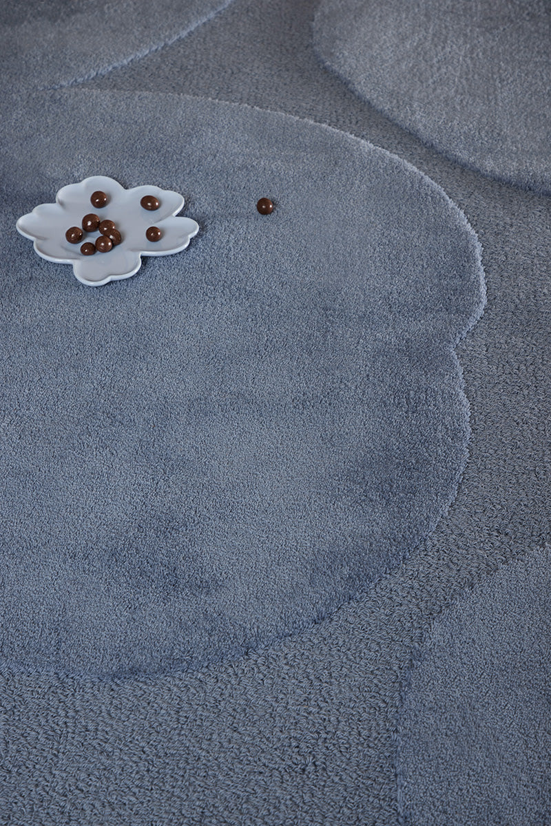 Marimekko Iso Unikko Dusty Blue Wool Rug